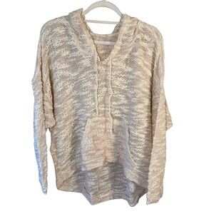 Kaii Cream Textured Knit Sweater Size XL Boho Neutral Minimalist Cozy Fall